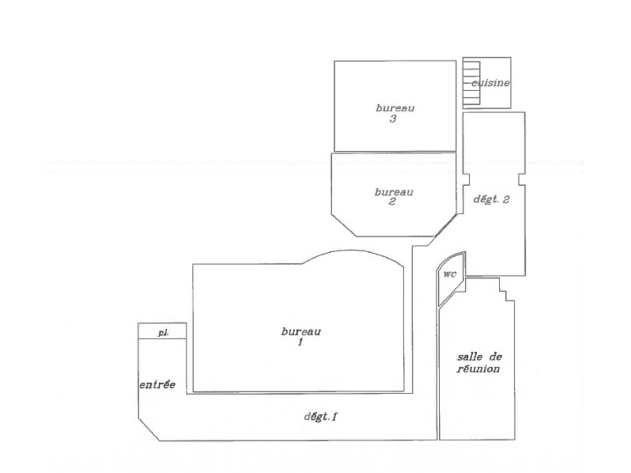 Vente bureaux 117 m² non divisibles