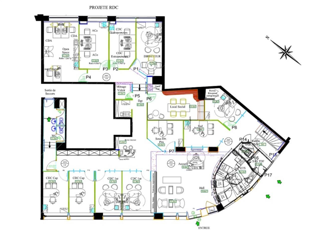 Vente bureaux 310 m² non divisibles