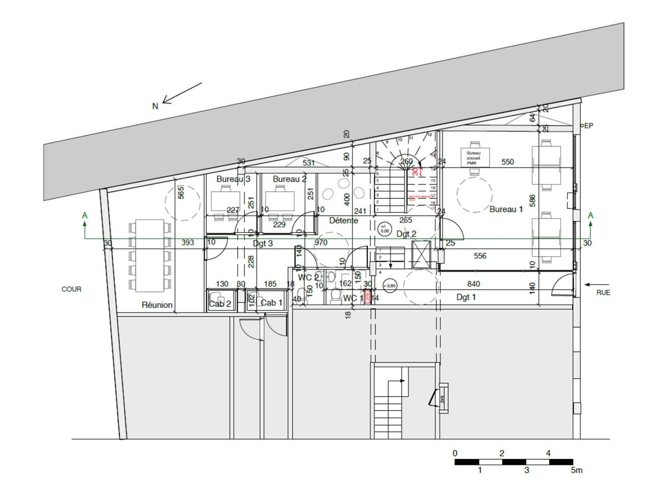 Vente bureaux 195 m² non divisibles