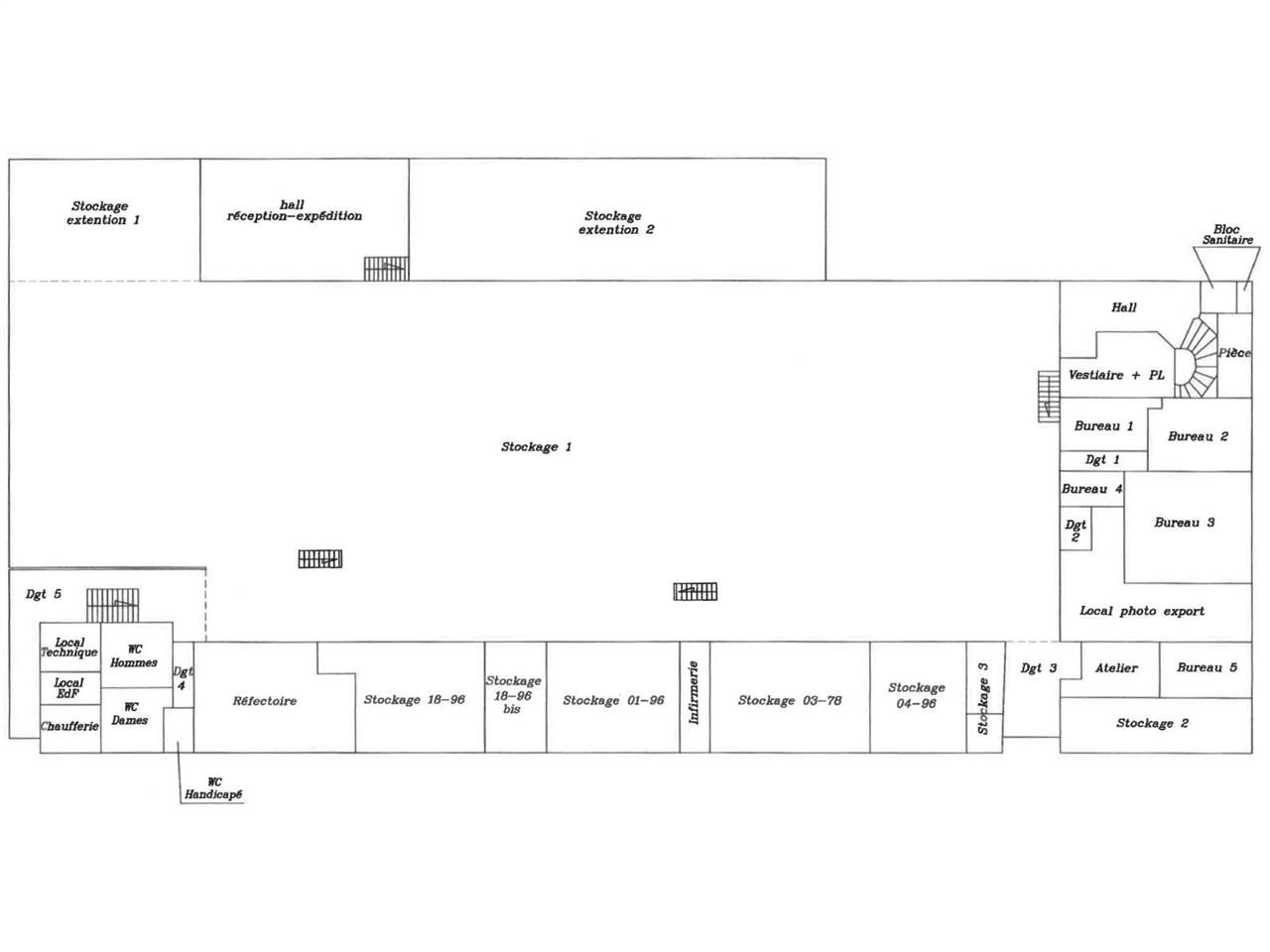Location entrepots 2368 m² non divisibles
