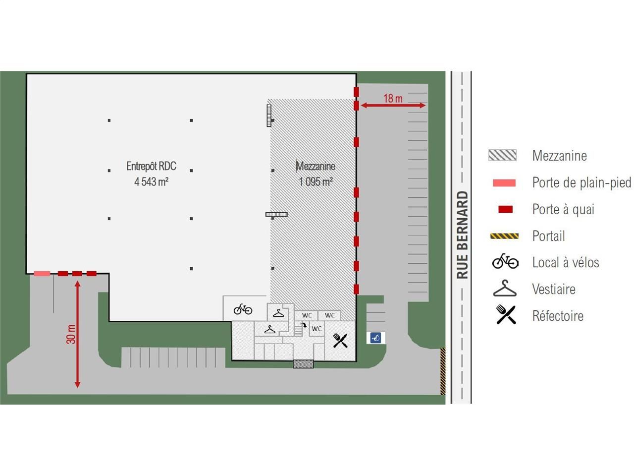 Location entrepots 6709 m² non divisibles