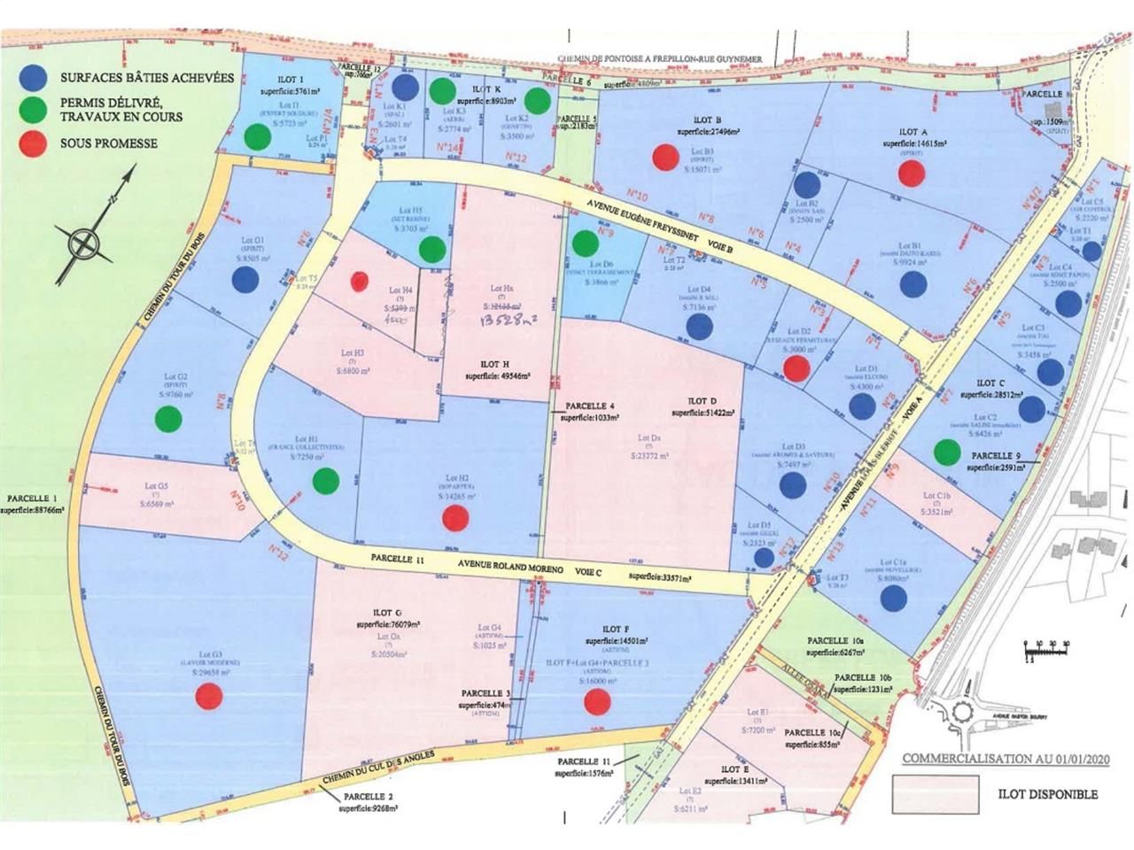 Vente terrain 3521 m² non divisibles
