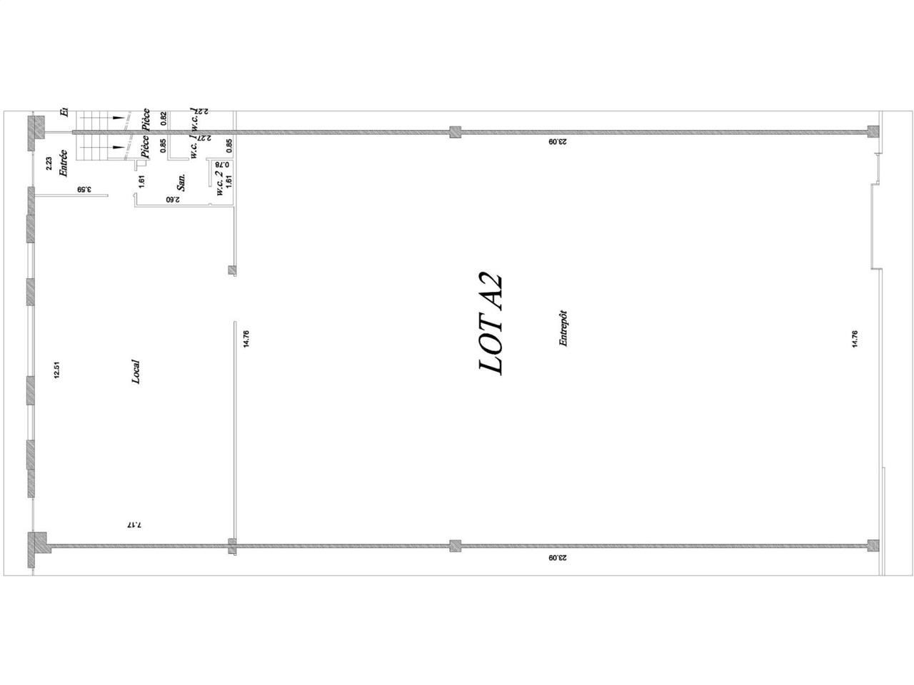 Location entrepots 539 m² non divisibles
