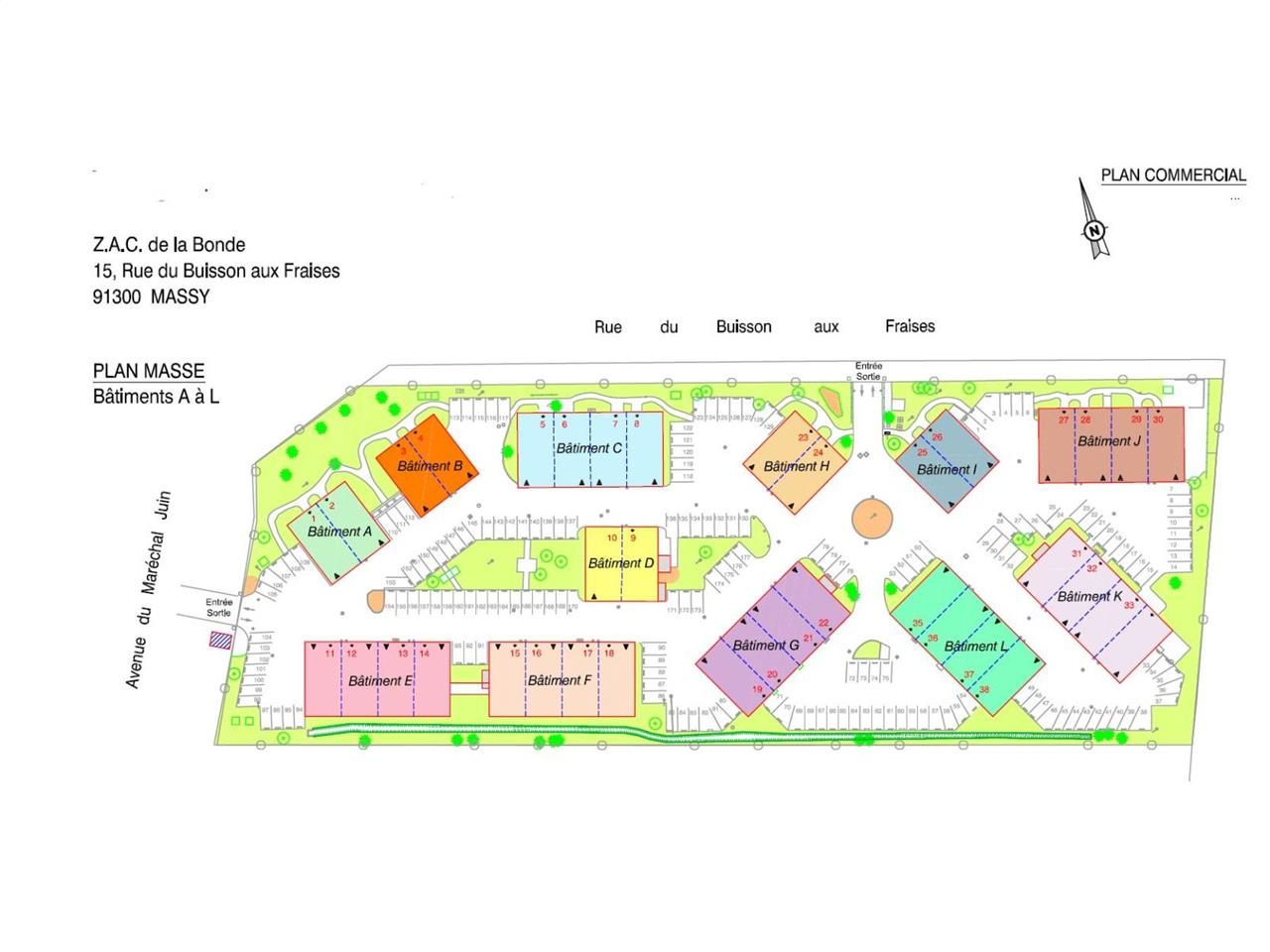 Location entrepots 228 m² non divisibles
