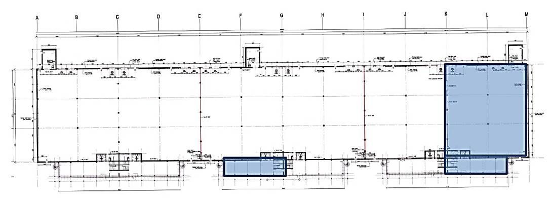 Location entrepots 3403 m² non divisibles
