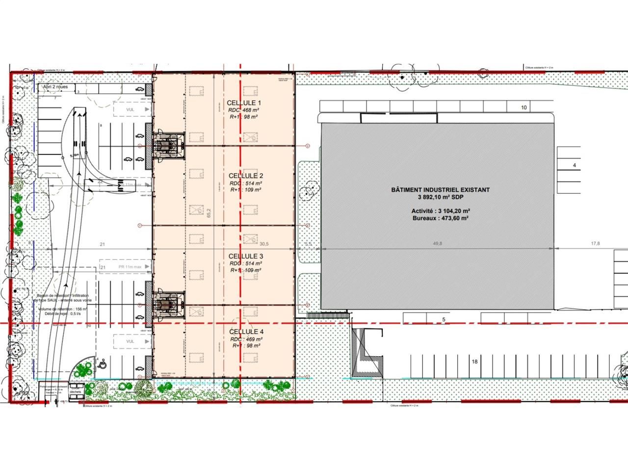 Location entrepots 1189 m² non divisibles