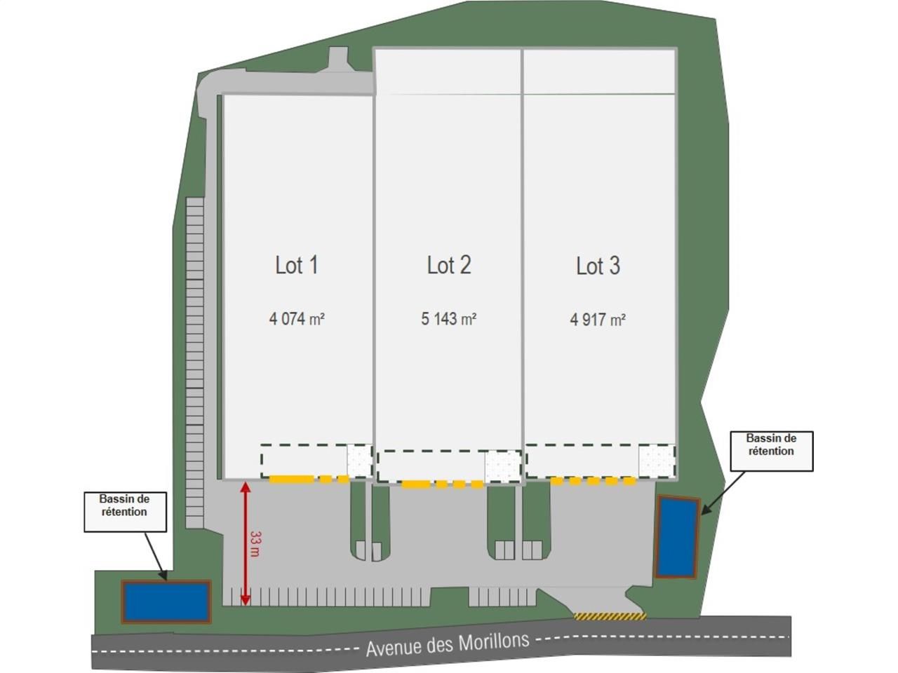 Location entrepots 12975 m² divisibles à partir de 4074 m²