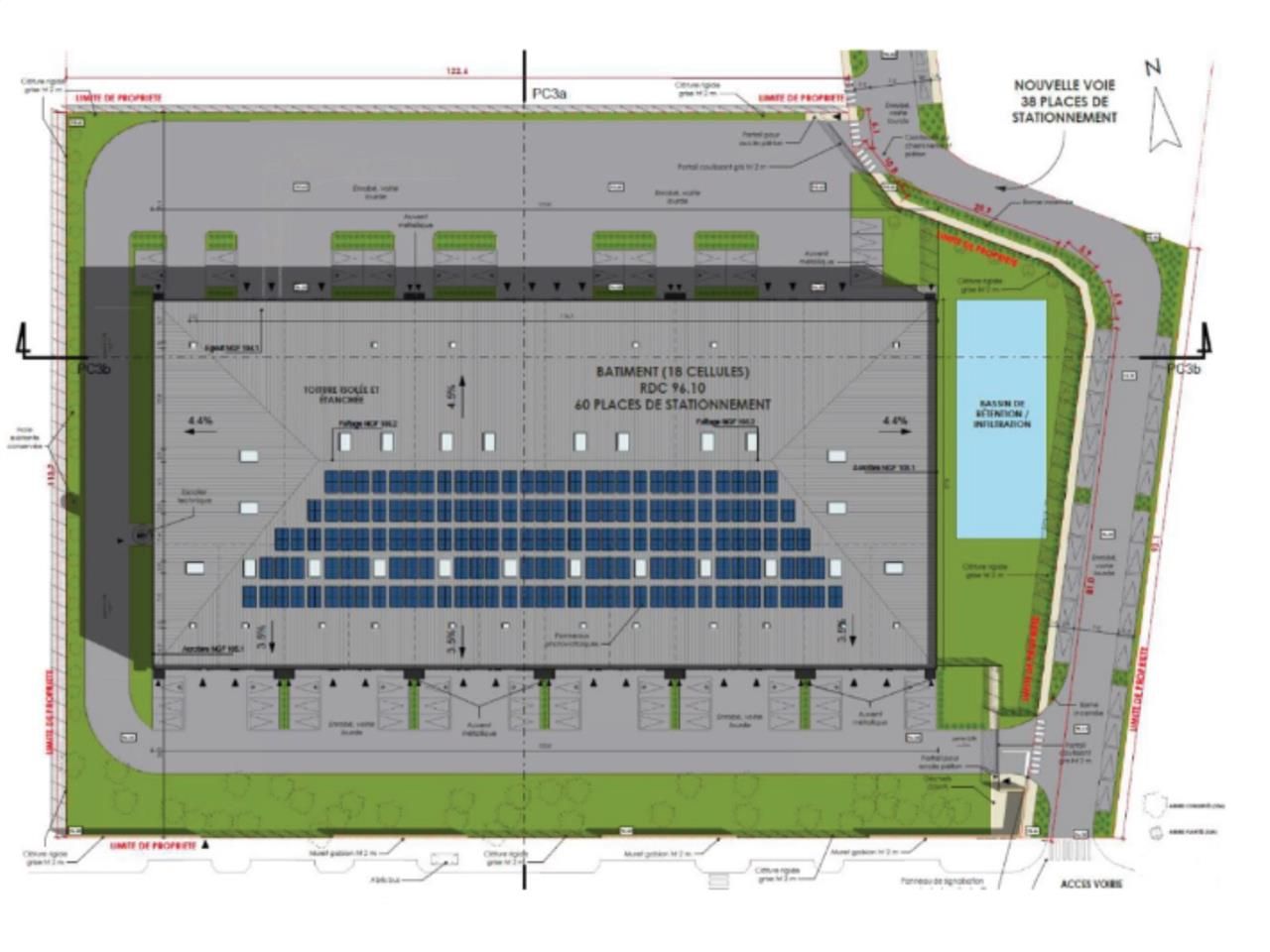 Location entrepots 268 m² non divisibles