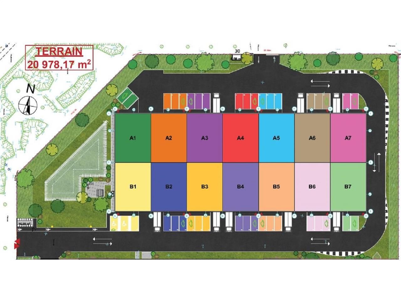 Location entrepots 1374 m² divisibles à partir de 229 m²