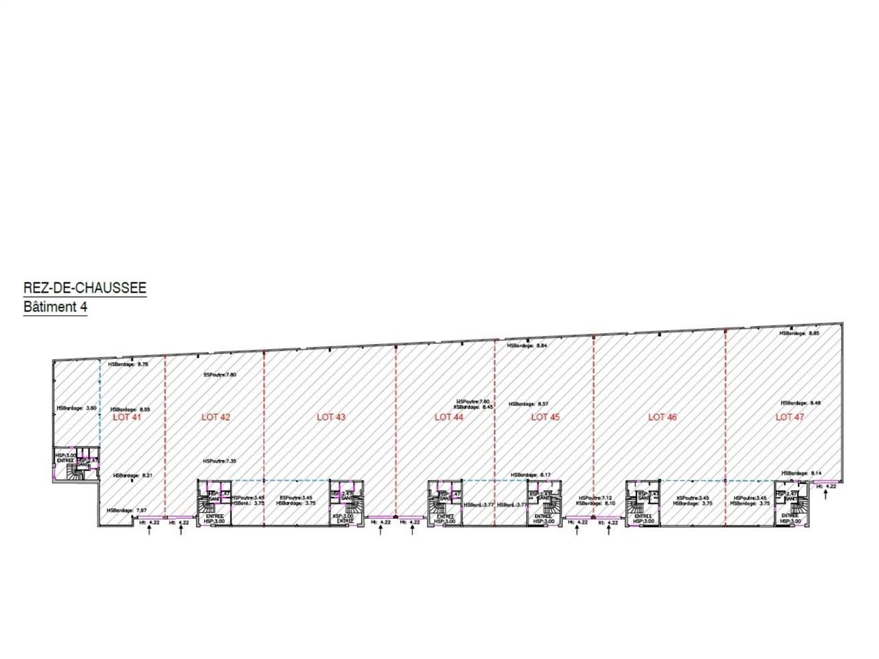 Location entrepots 4519 m² divisibles à partir de 1498 m²
