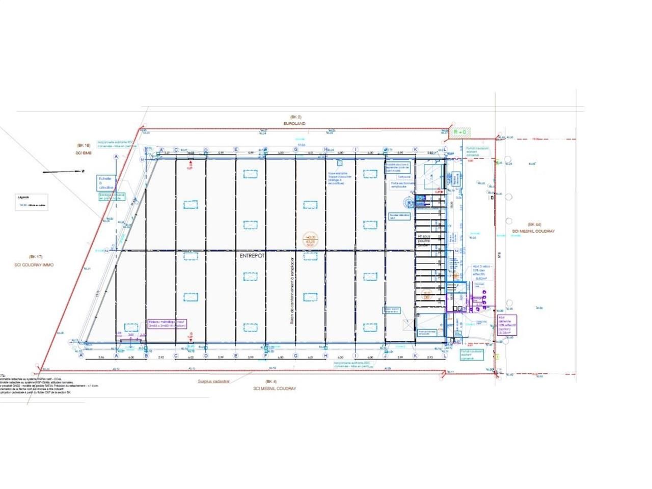 Location entrepots 2505 m² non divisibles