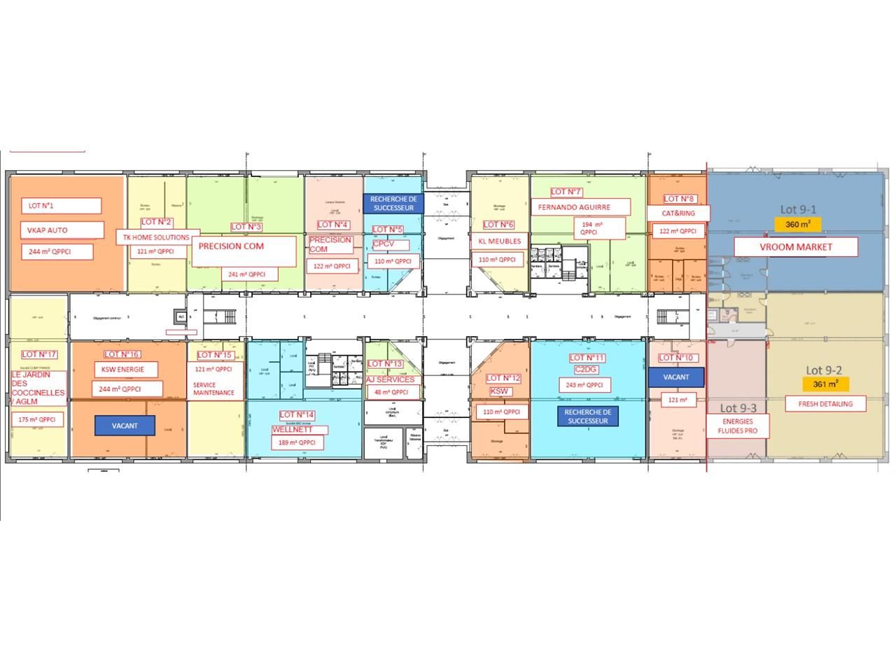 Location entrepots 1504 m² divisibles à partir de 55 m²