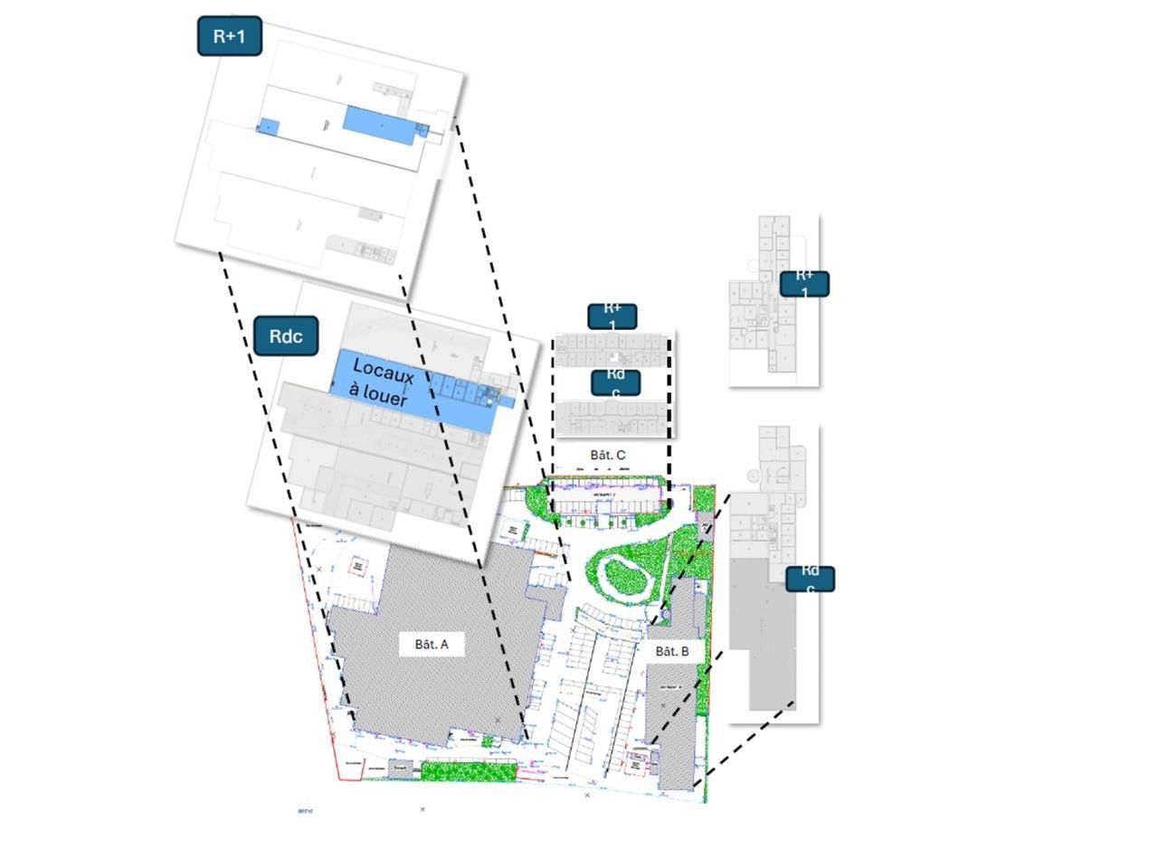 Location entrepots 1814 m² non divisibles