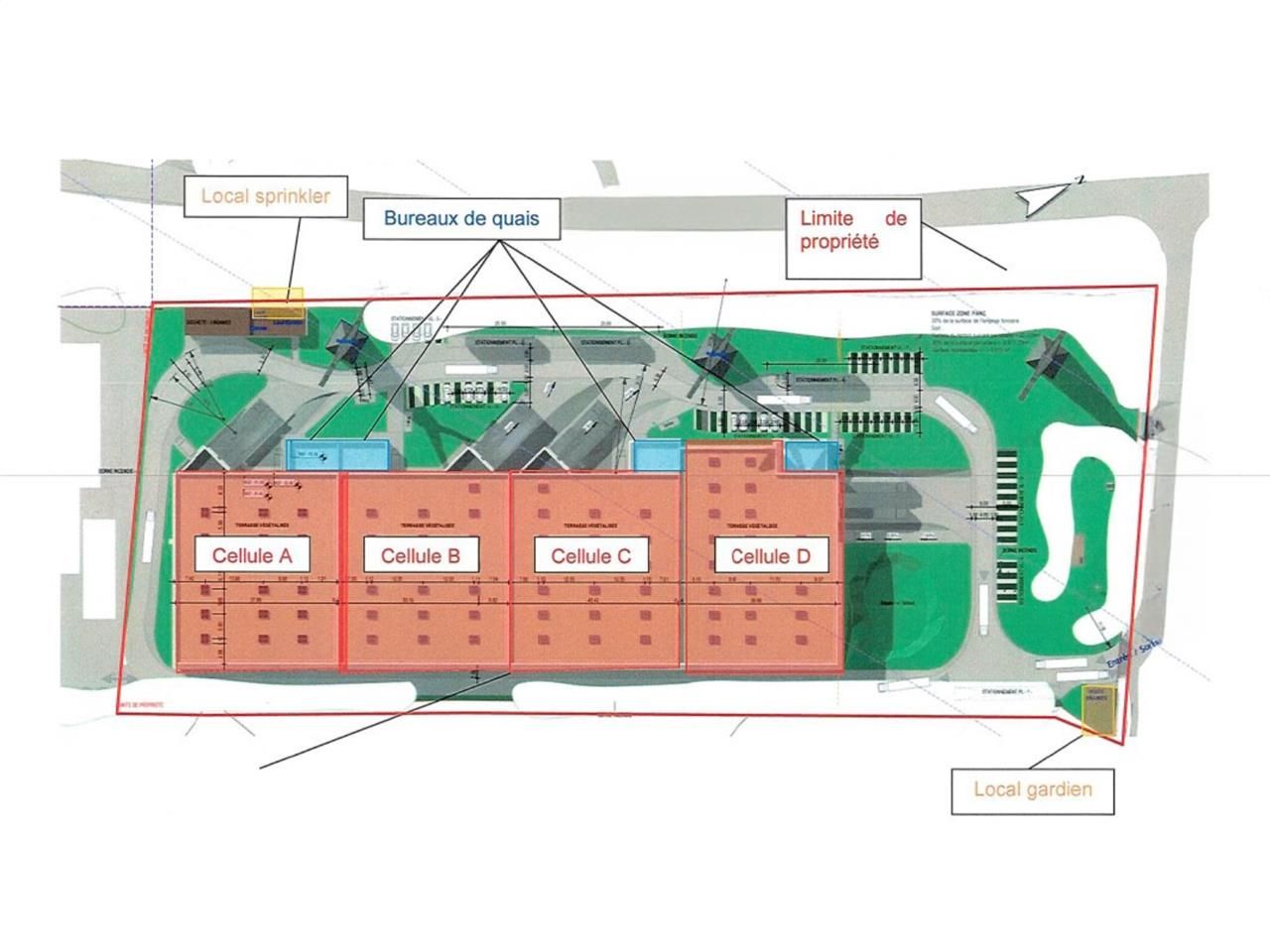 Location entrepots 7540 m² divisibles à partir de 1827 m²