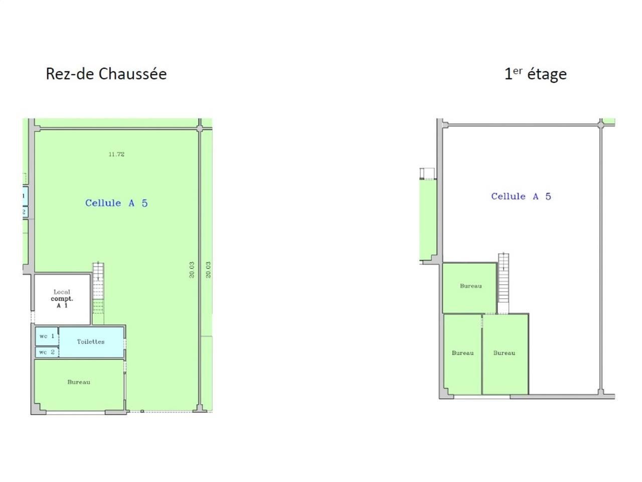 Location entrepots 268 m² non divisibles