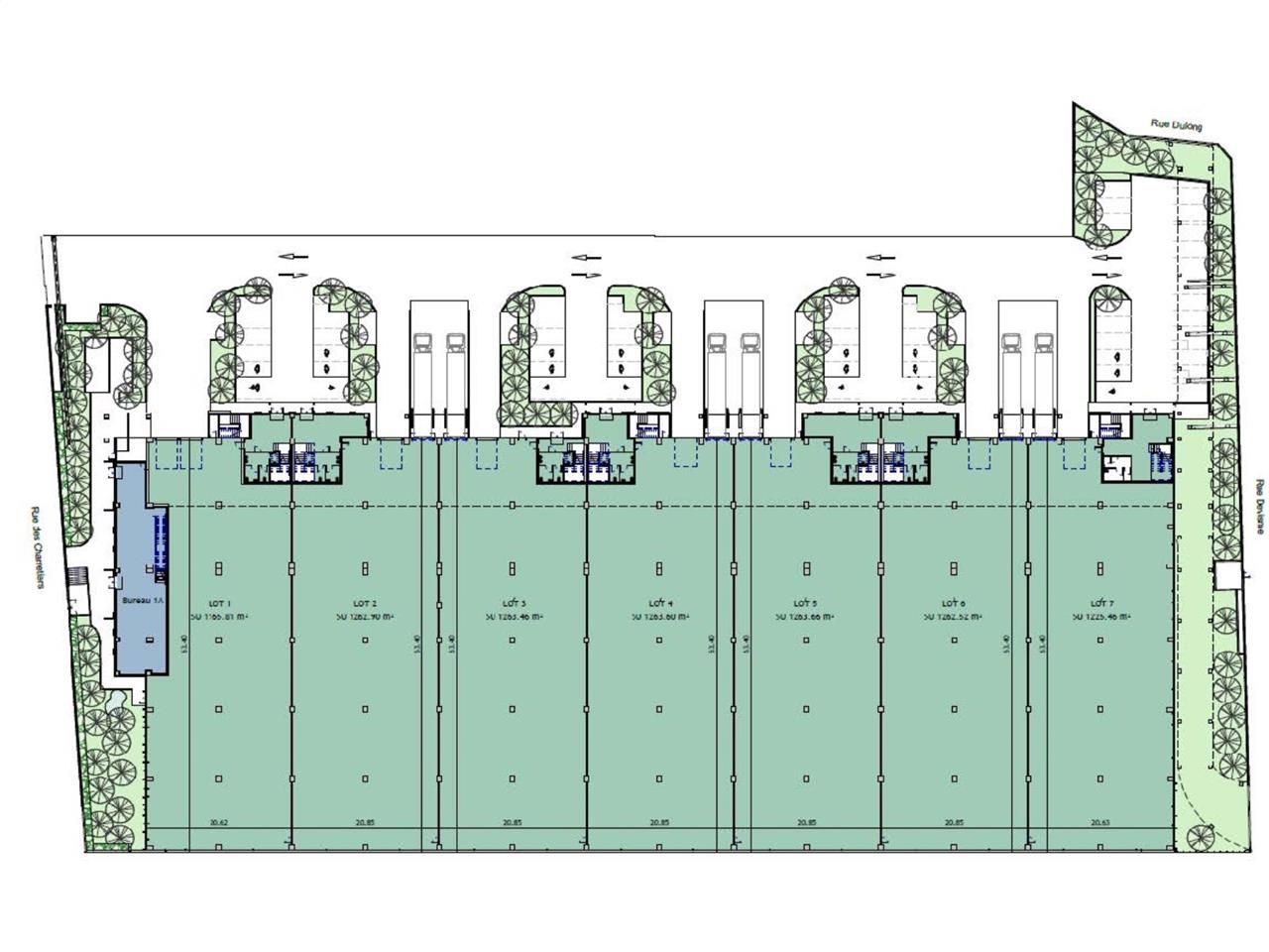Location entrepots 19173 m² divisibles à partir de 1106 m²