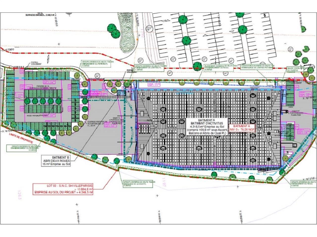 Vente entrepots 5180 m² divisibles à partir de 619 m²