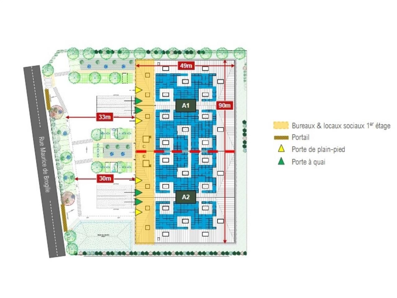 Location entrepots 5270 m² divisibles à partir de 2635 m²