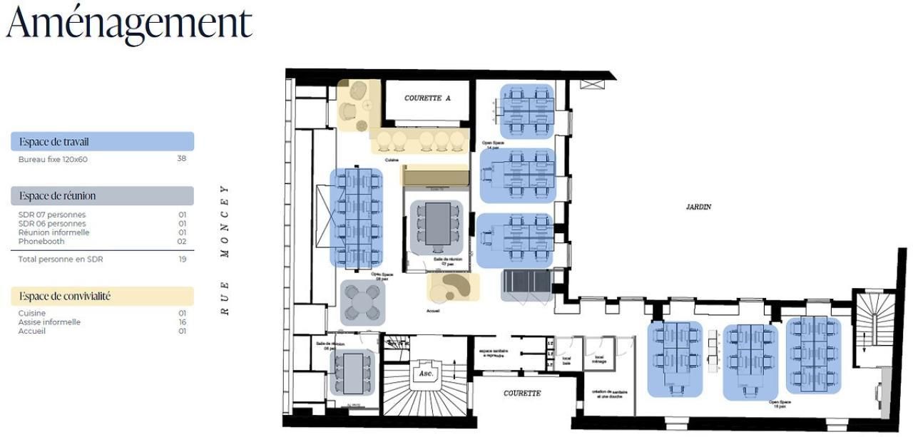 247 m² pour ce bureaux en location à Paris