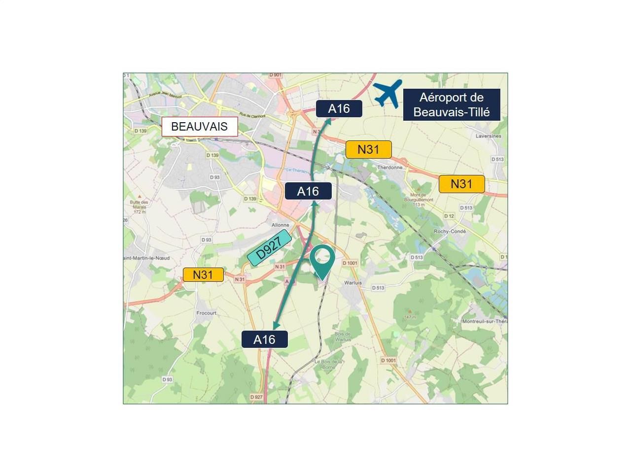 25660 m² pour cetentrepôts classe a en location à Warluis