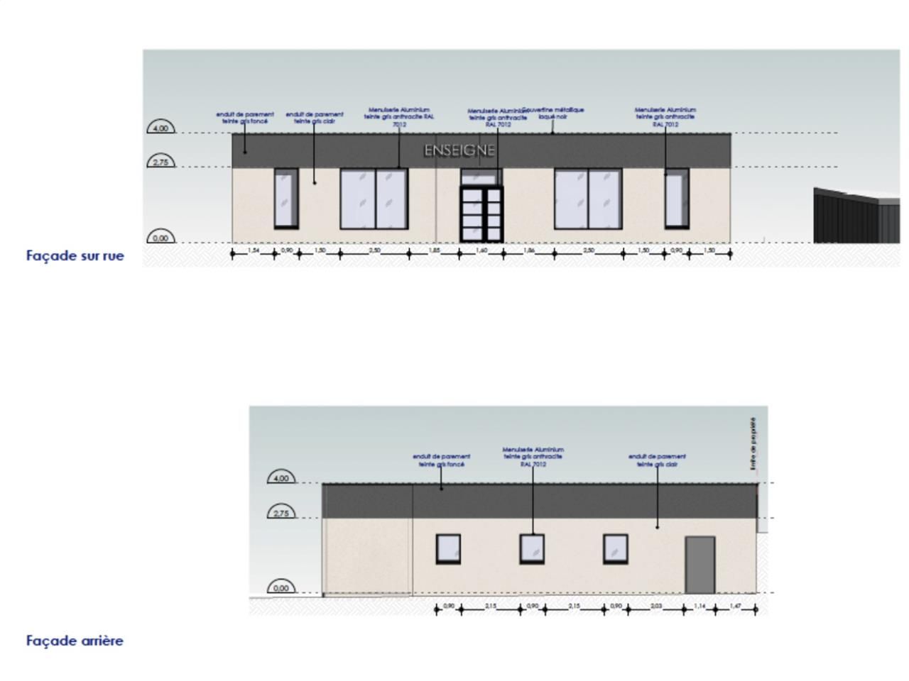 Location locaux commerciaux 148 m² non divisibles