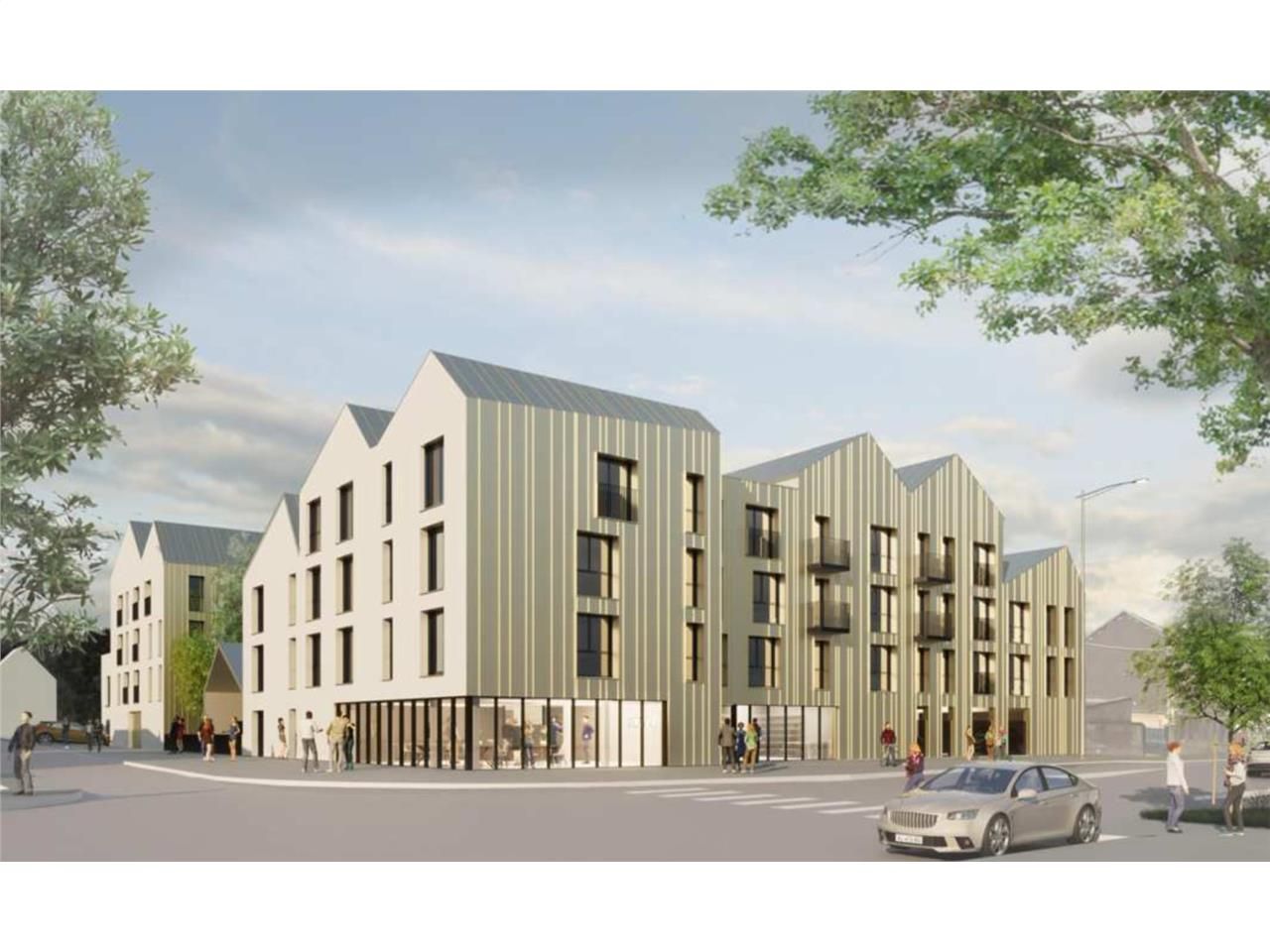 Local commercial situé à l'angle d'un immeuble ne