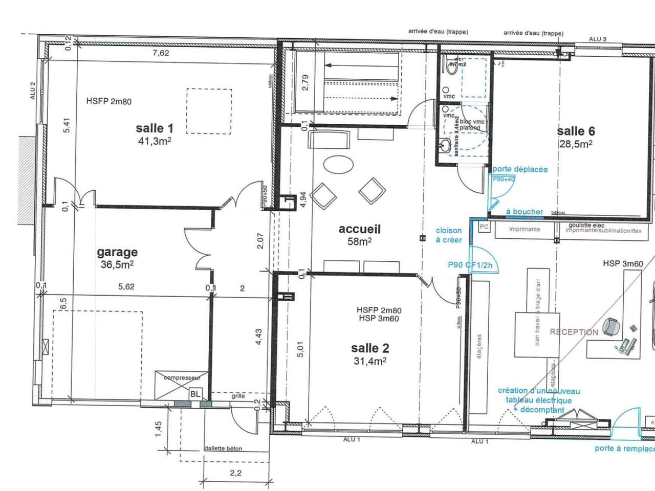 Location bureaux 322 m² non divisibles