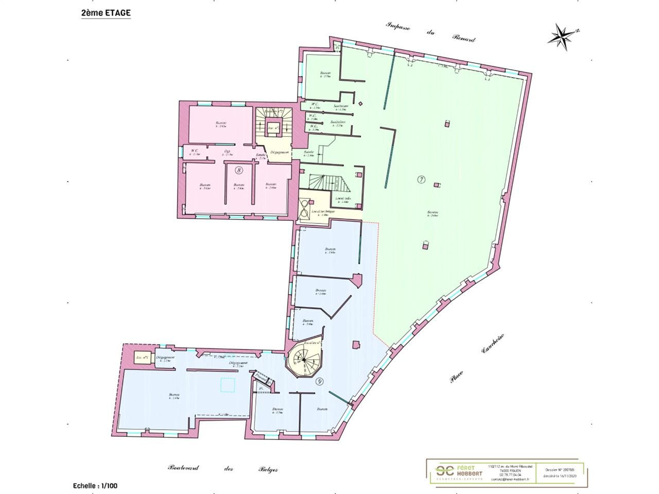 Location bureaux 1357 m² divisibles à partir de 59 m²