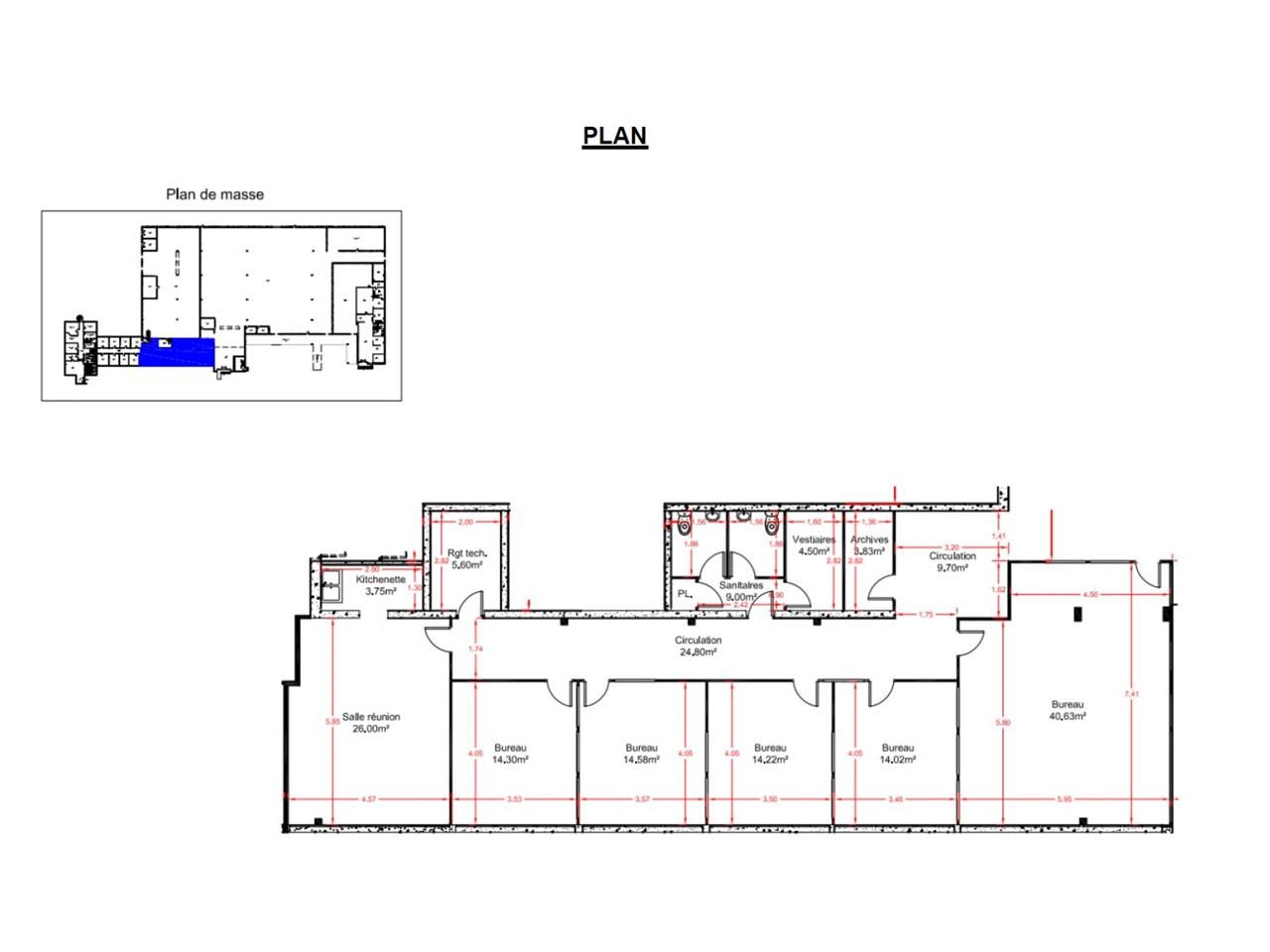 Location entrepots 2080 m² non divisibles