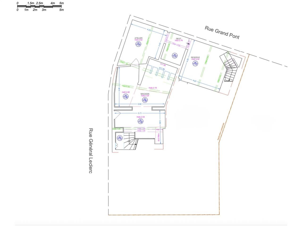 Location locaux commerciaux 181 m² non divisibles