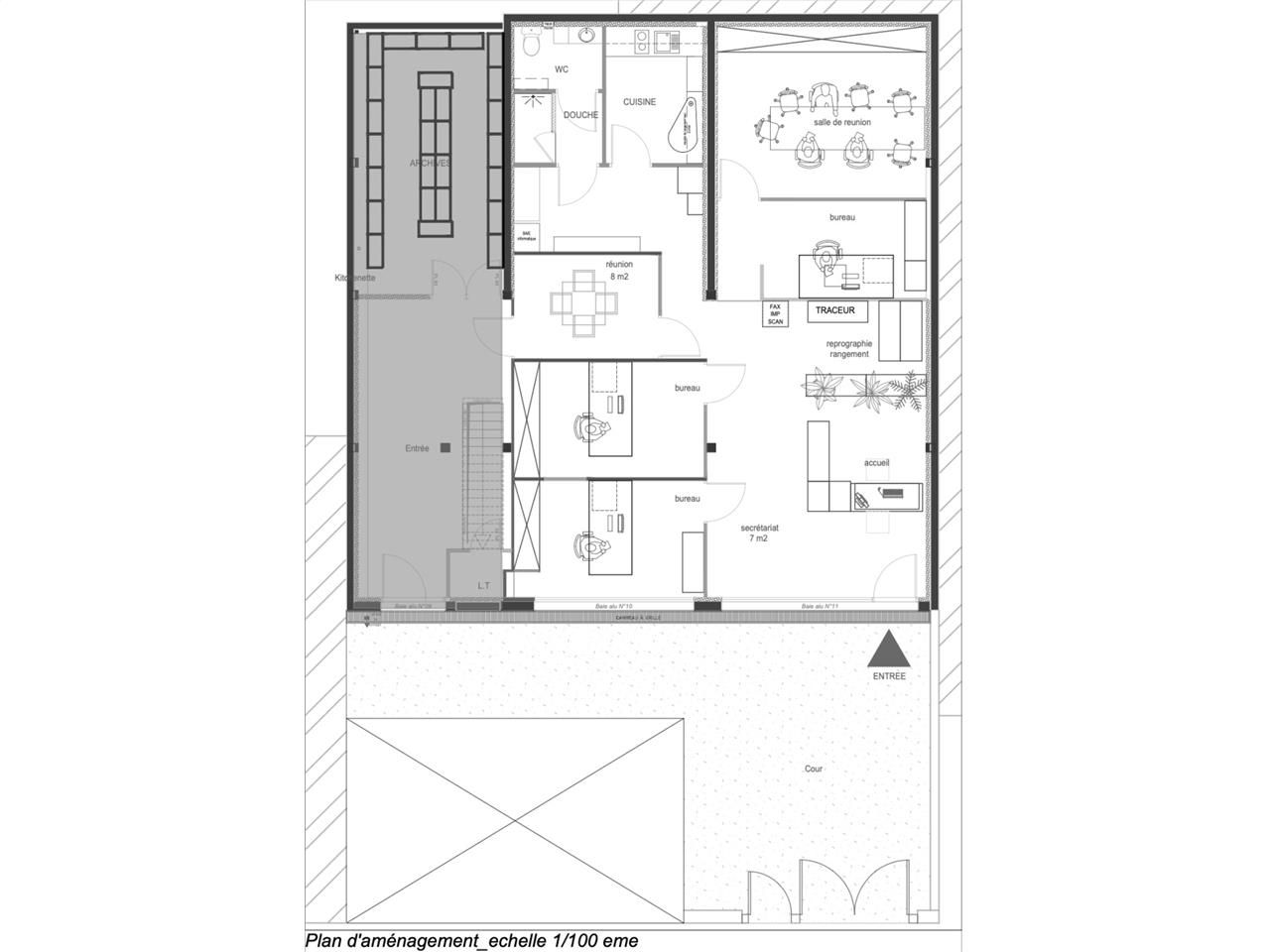 Location bureaux 125 m² non divisibles