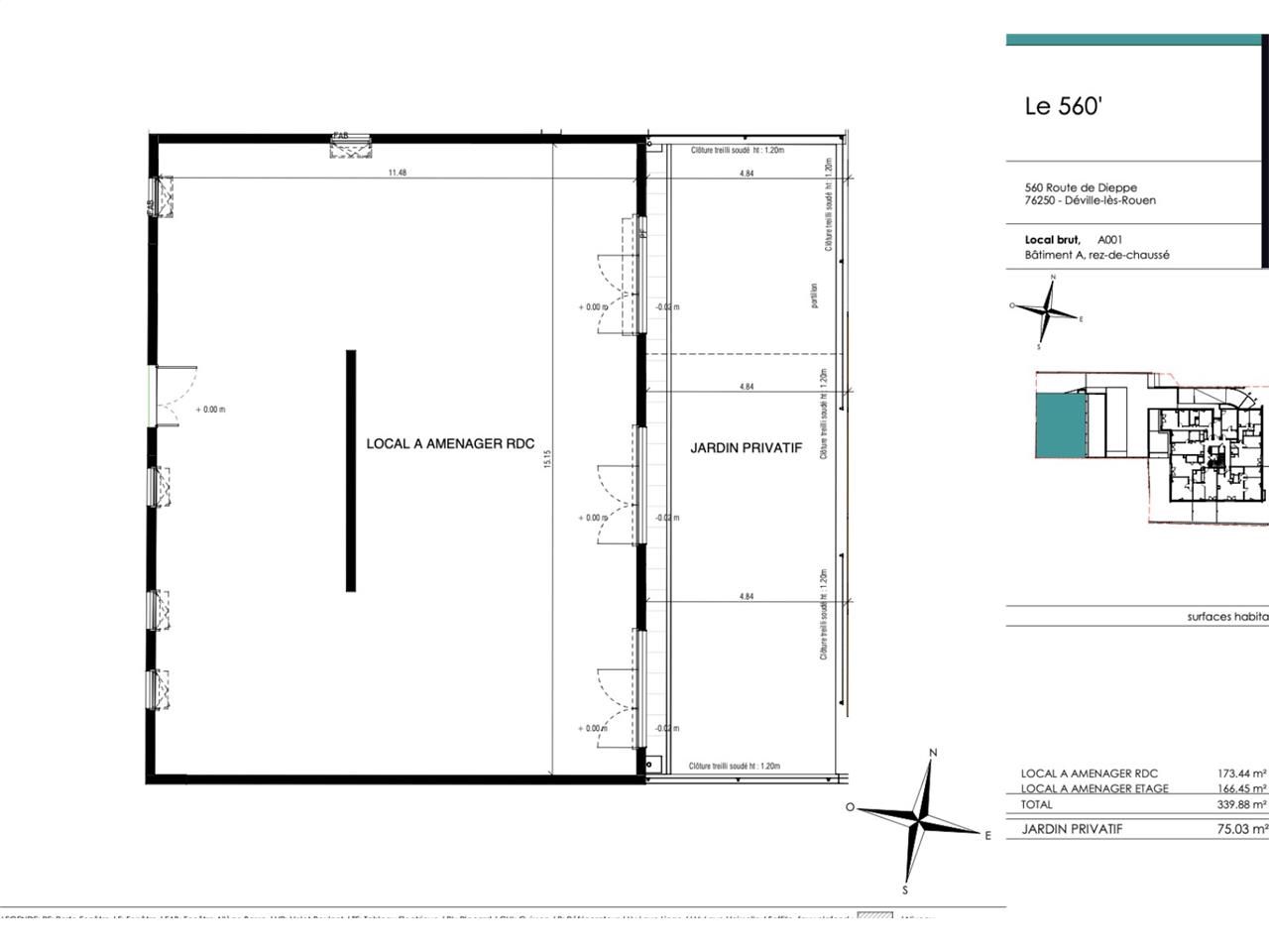 Vente bureaux 329 m² non divisibles