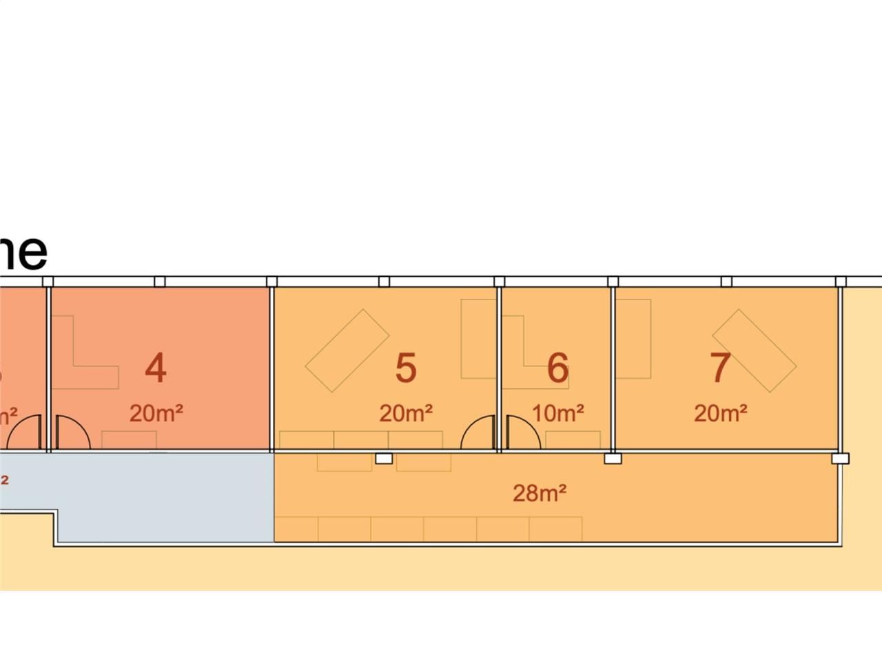 Location bureaux 98 m² non divisibles