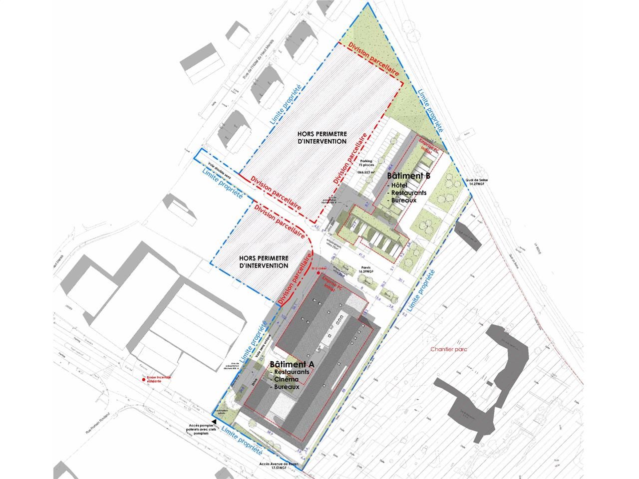 Vente bureaux 1431 m² divisibles à partir de 171 m²