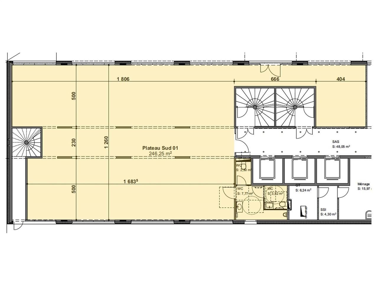 Location bureaux 5122 m² divisibles à partir de 240 m²