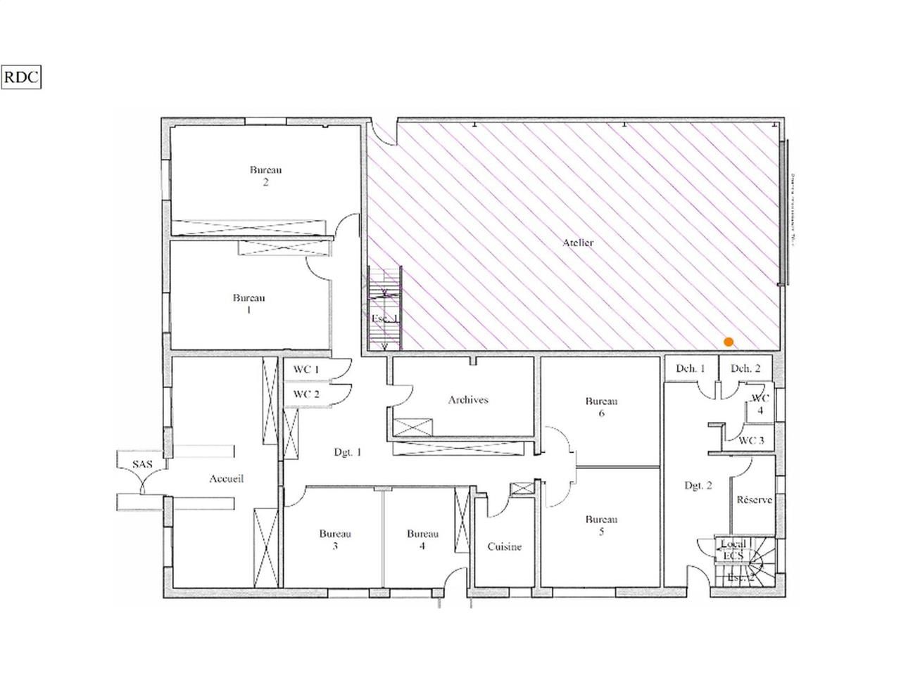 Location bureaux 221 m² divisibles à partir de 29 m²