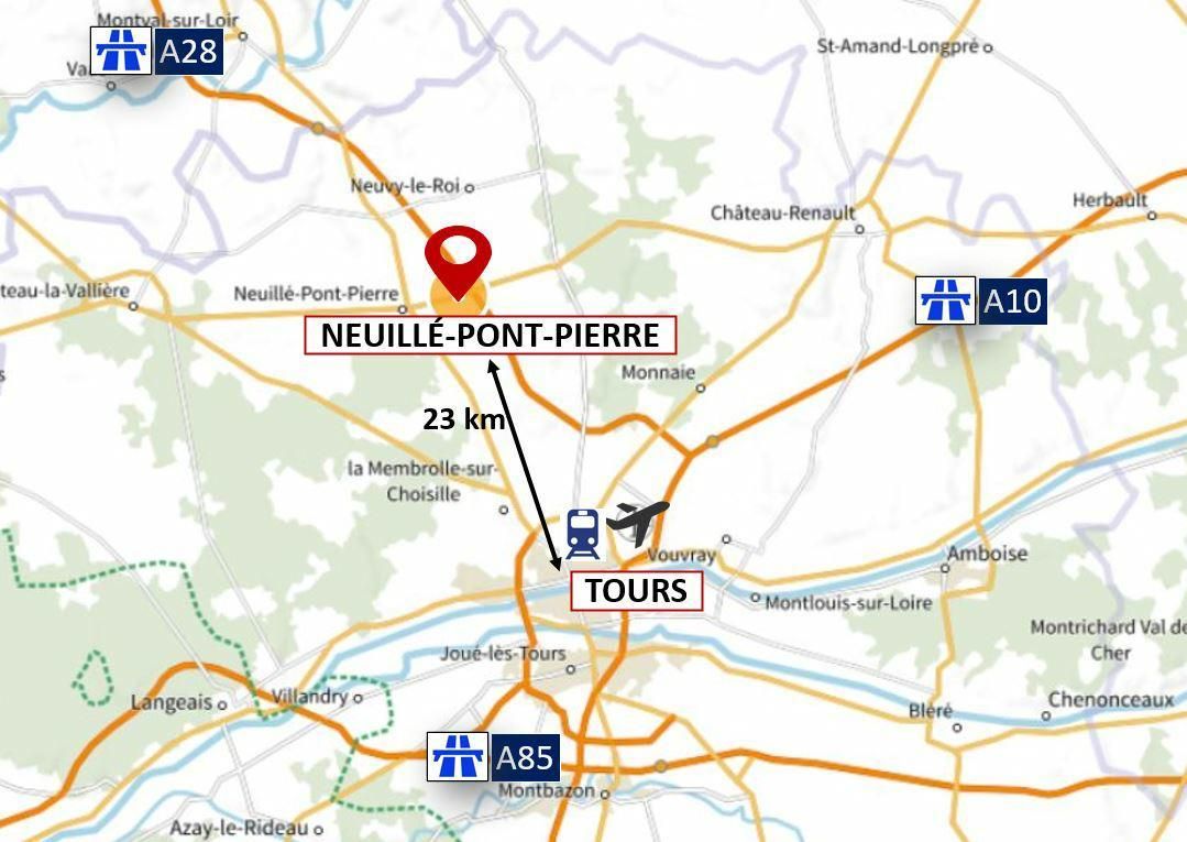 Location Entrepôts classe A 74077 m² non divisibles 37360 Neuillé-pont-pierre