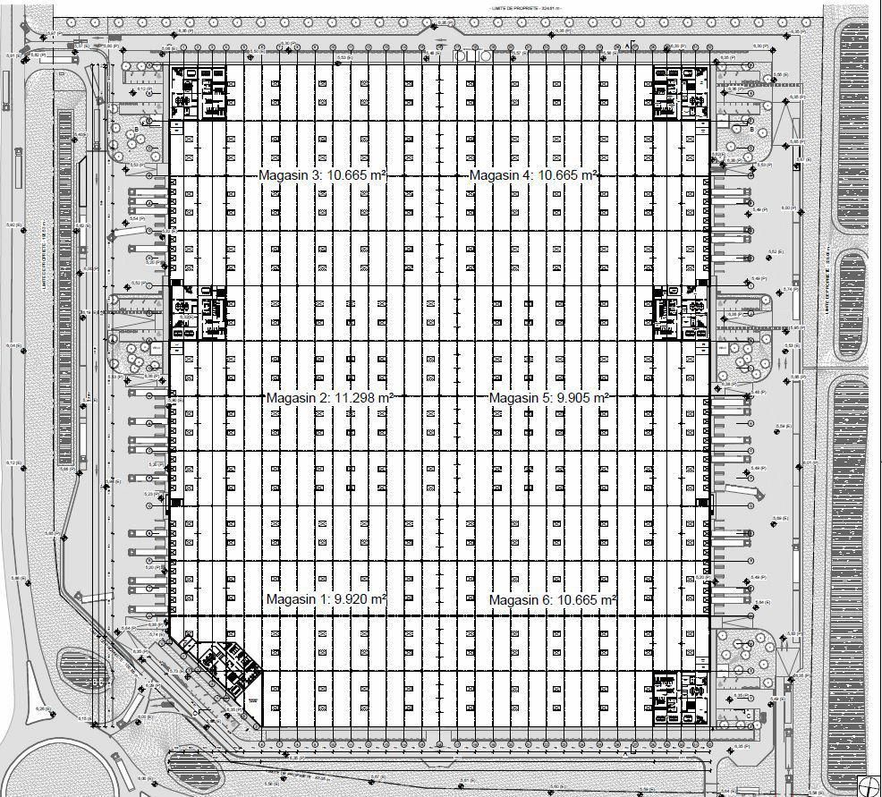 76378 m² pour cetentrepôts classe a en location à Loon-plage