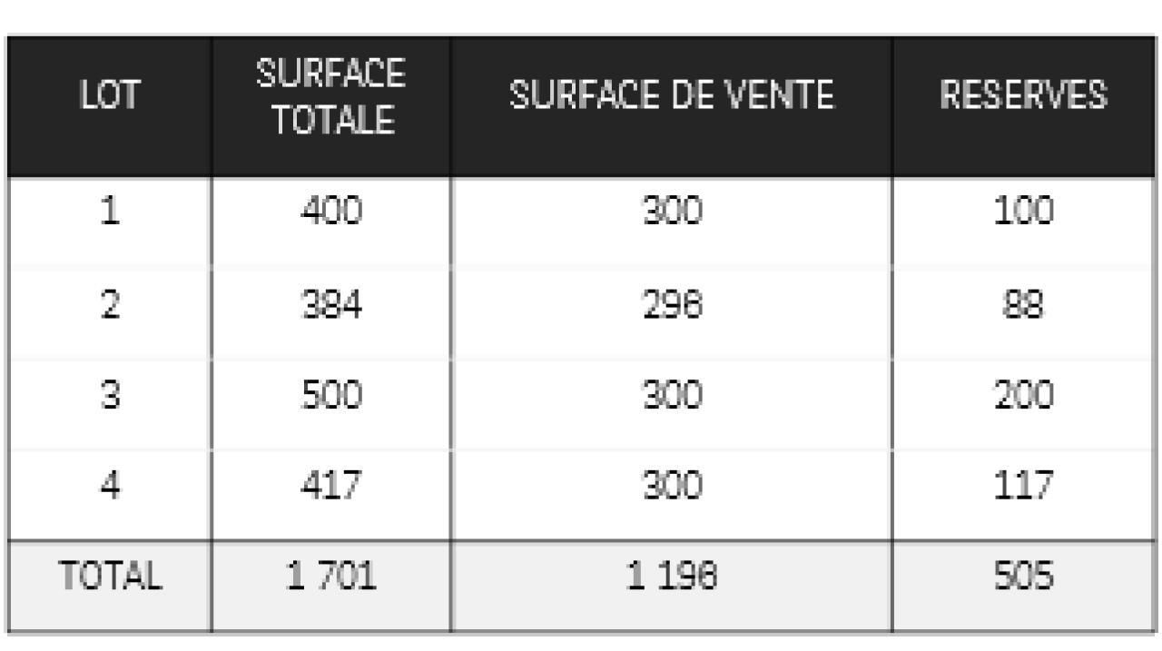 1701 m² pour ce local commercial en location à Anglet