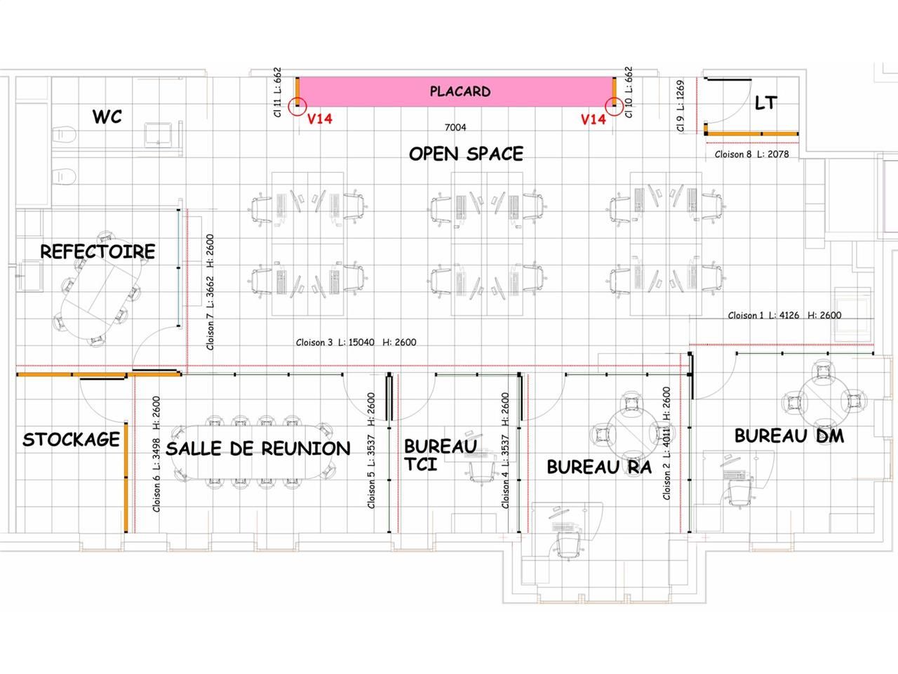 Vente bureaux 193 m² non divisibles