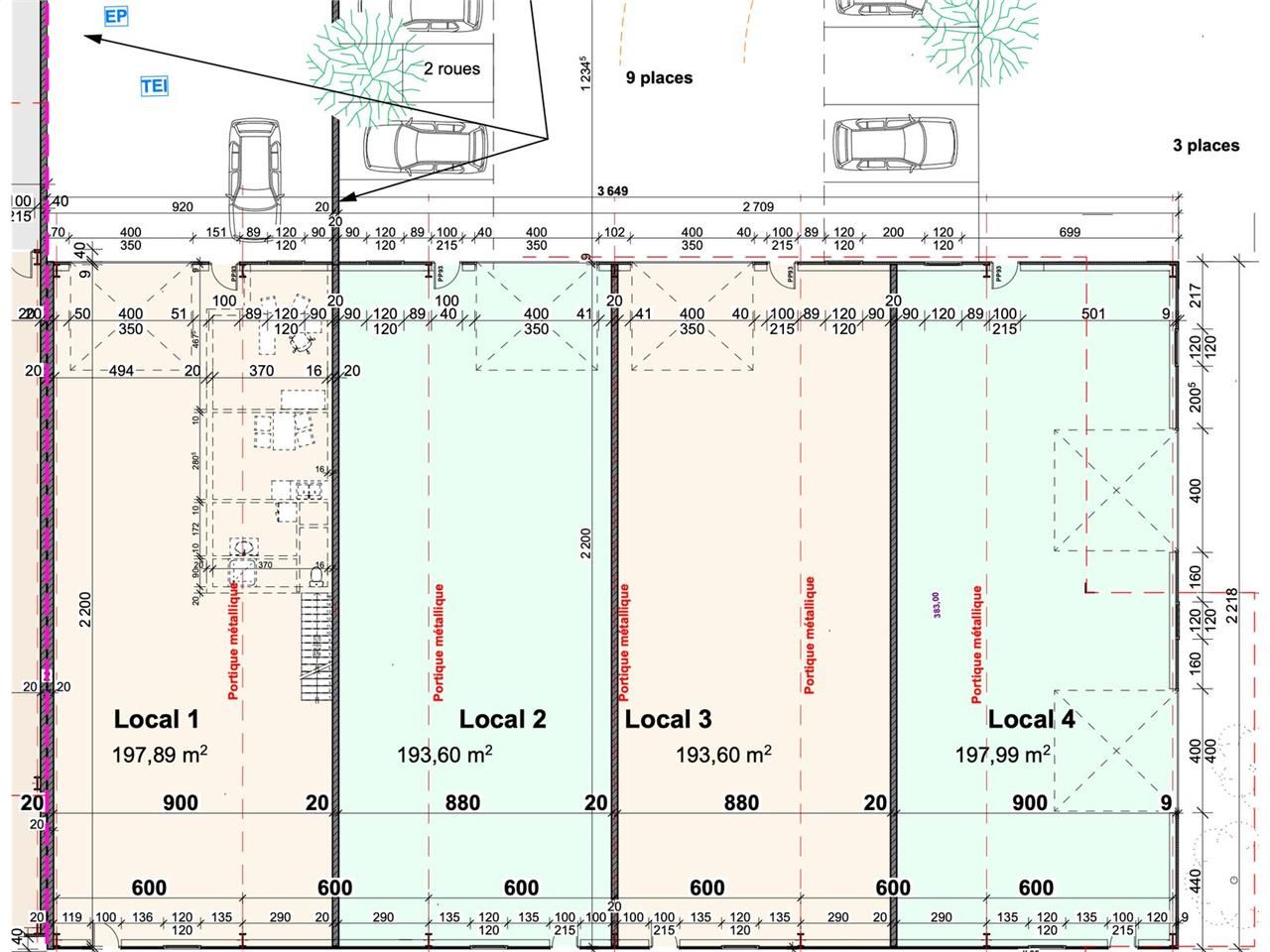 Vente entrepots 792 m² non divisibles