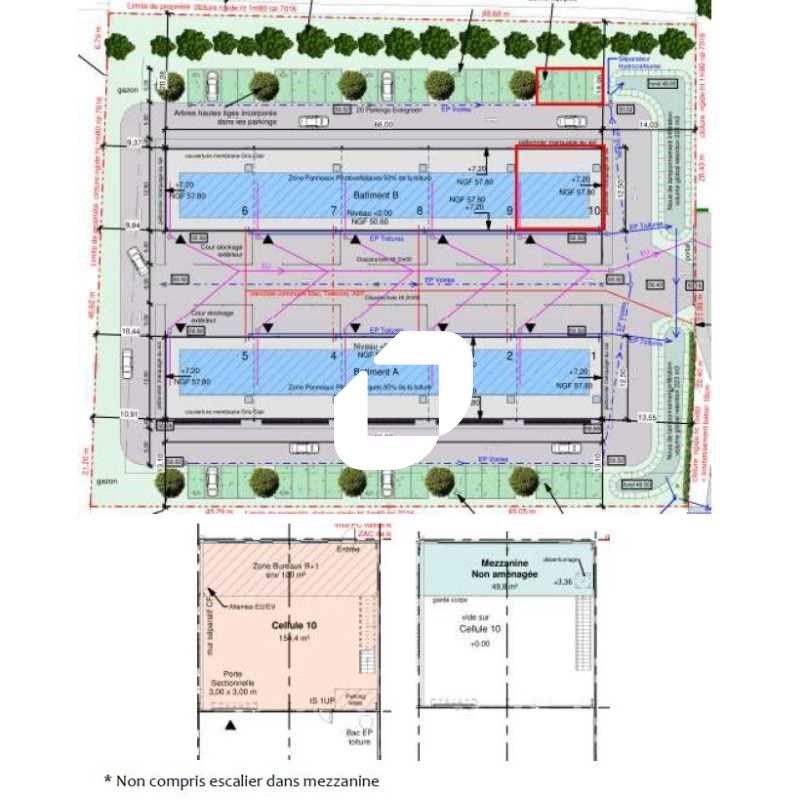 Vente entrepots 209 m² non divisibles
