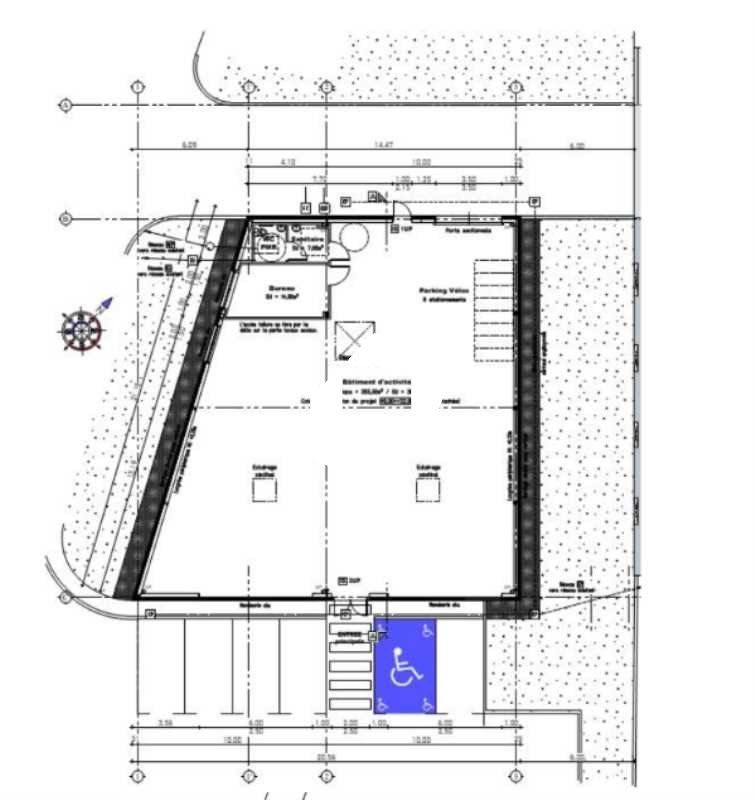 Location locaux commerciaux 355 m² non divisibles