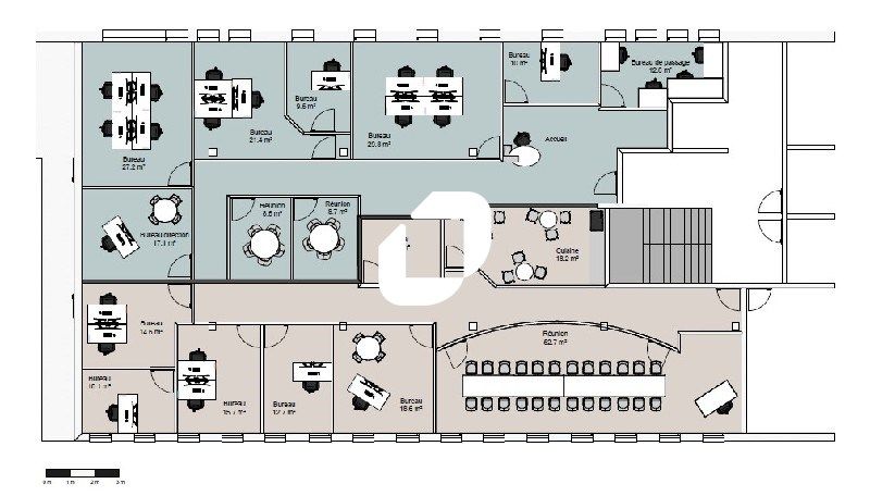 Location bureaux 400 m² divisibles à partir de 199 m²