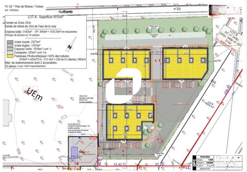 Vente entrepots 2414 m² divisibles à partir de 217 m²