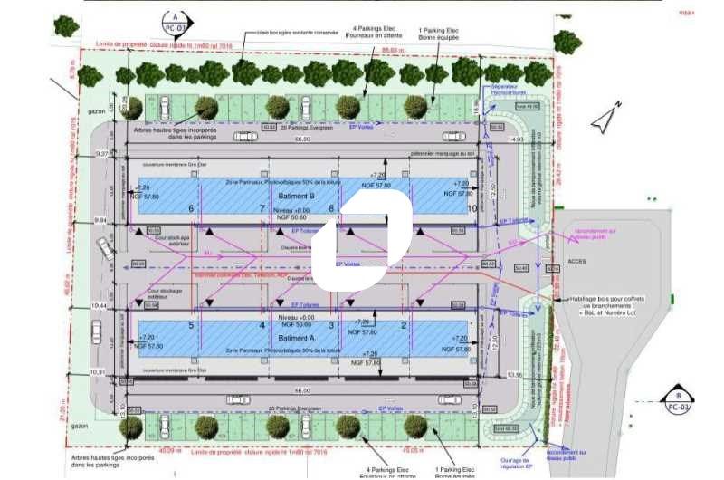 Vente entrepots 622 m² divisibles à partir de 204 m²