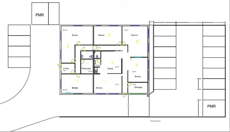 Location bureaux 295 m² non divisibles