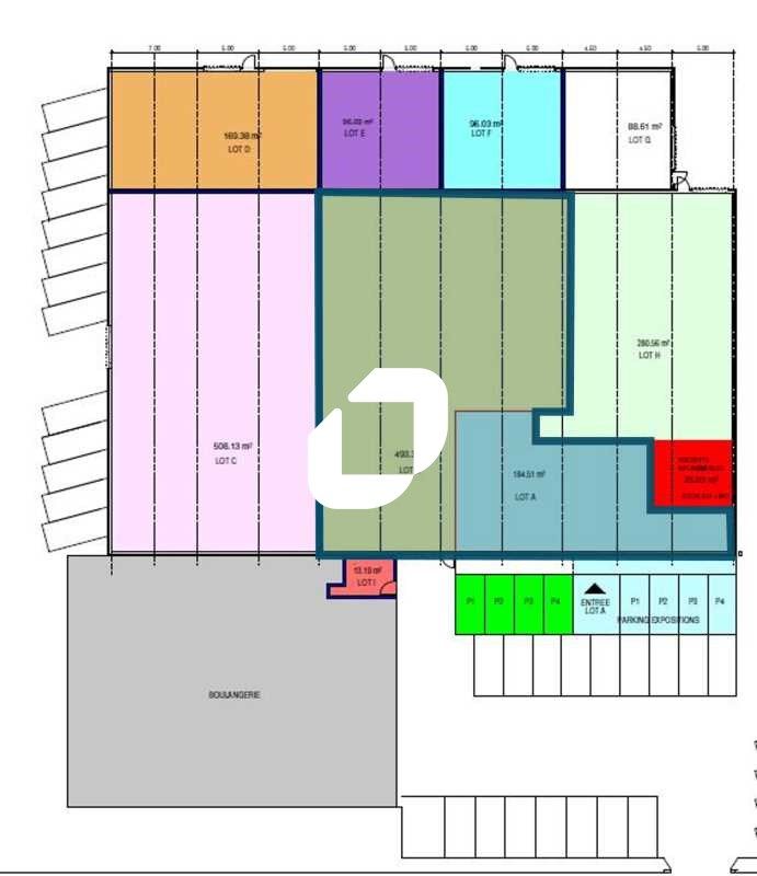 Location entrepots 678 m² non divisibles