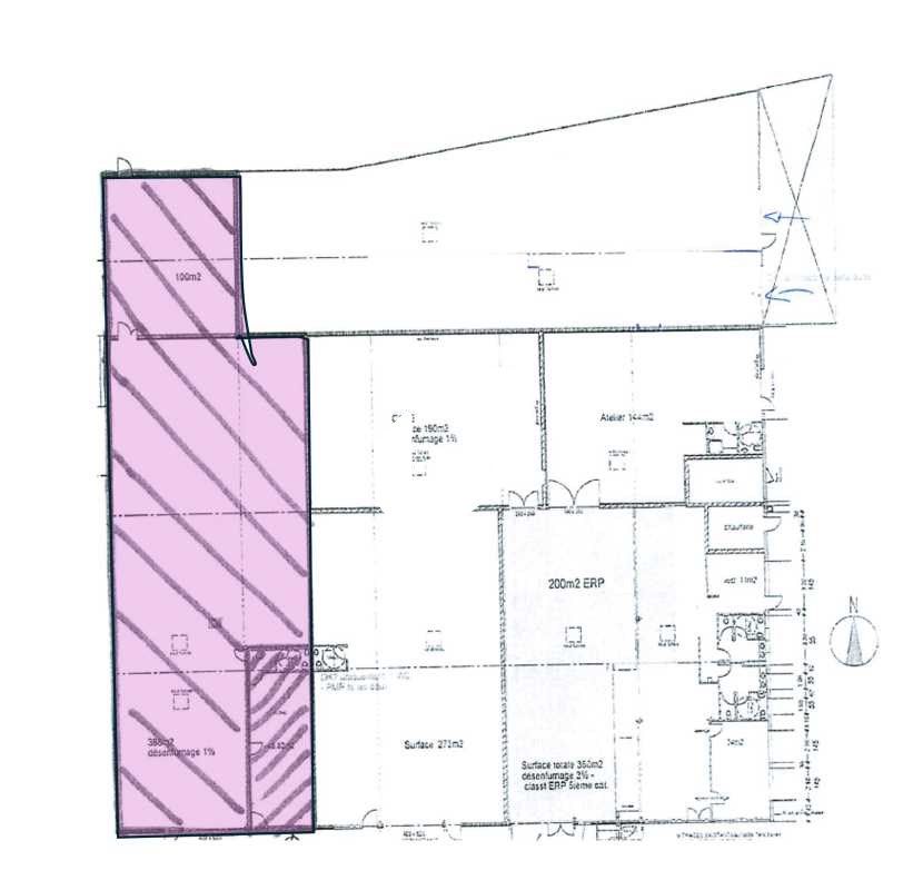 Location entrepots 535 m² non divisibles
