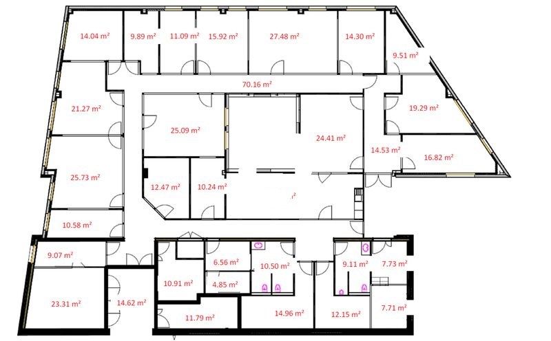 Vente bureaux 580 m² non divisibles